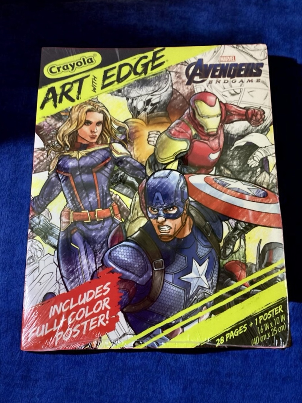 Crayola Art with Edge Marvel Avengers Endgame Coloring Book with Poster NEW